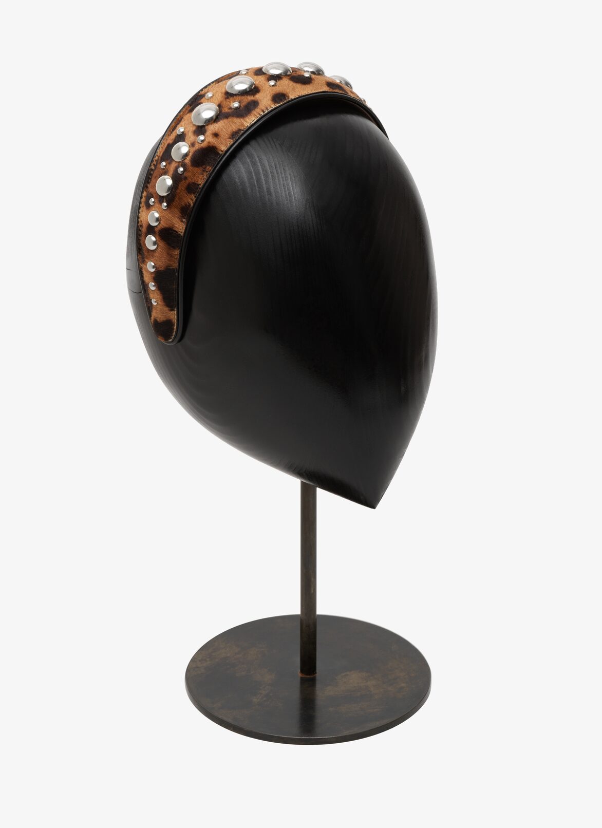 STUDDED PONY LEOPARD HEADBAND  ALAÏA SEPIA STUDDED PONY LEOPARD HEADBAND
